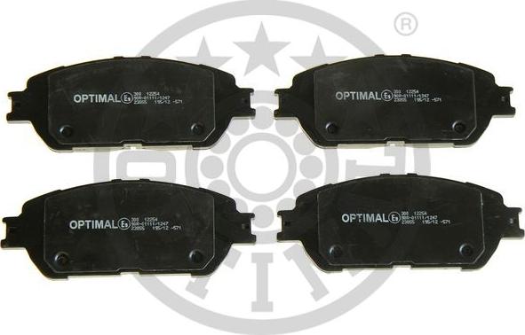 Optimal BP-12254 - Гальмівні колодки, дискові гальма avtolavka.club