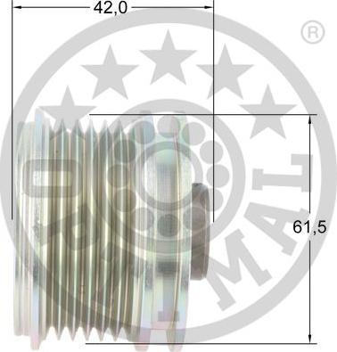 Optimal F5-1175 - Ремінний шків, генератор avtolavka.club