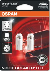 Osram 2825DWNBC-02B - Лампа розжарювання, Освітлення салону avtolavka.club