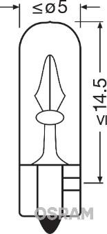 Osram 2722 - Лампа розжарювання, освітлення щитка приладів avtolavka.club