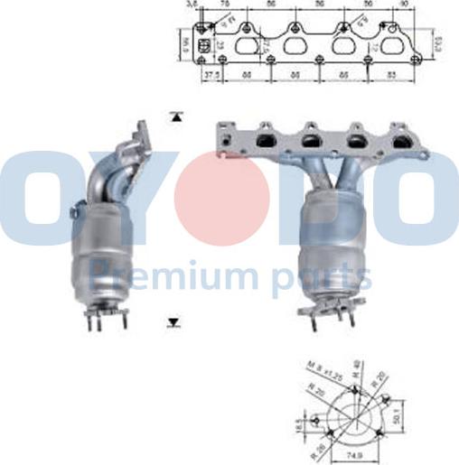 Oyodo 10N0075-OYO - Каталізатор avtolavka.club