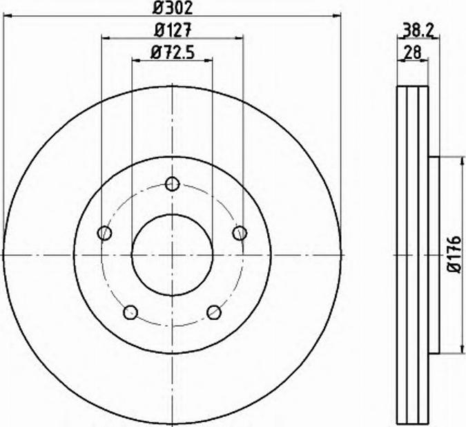 Pagid 54815PRO - Гальмівний диск avtolavka.club