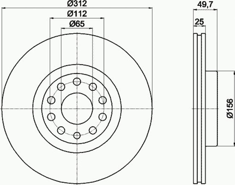 Pagid 54205PRO - Гальмівний диск avtolavka.club