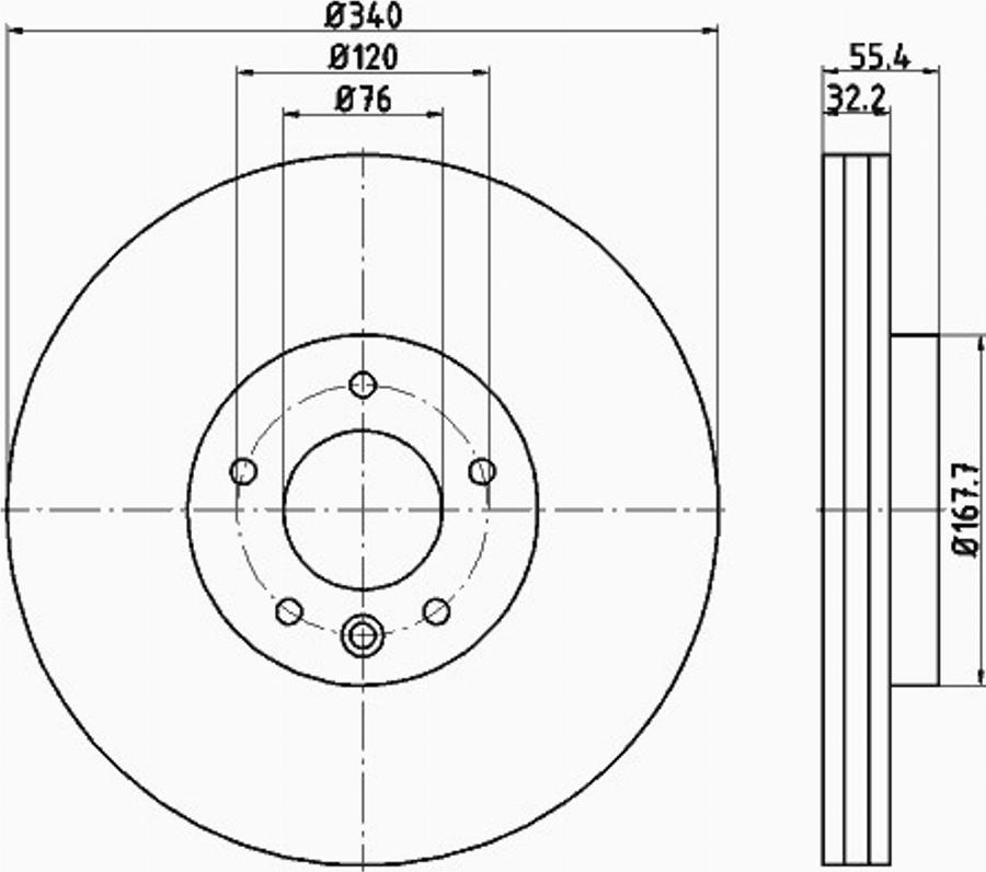 Pagid 55303PRO - Гальмівний диск avtolavka.club