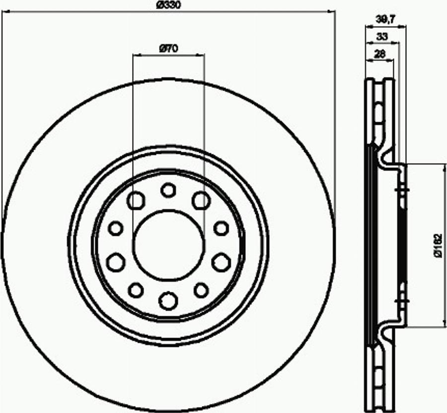 Pagid 55209PRO - Гальмівний диск avtolavka.club