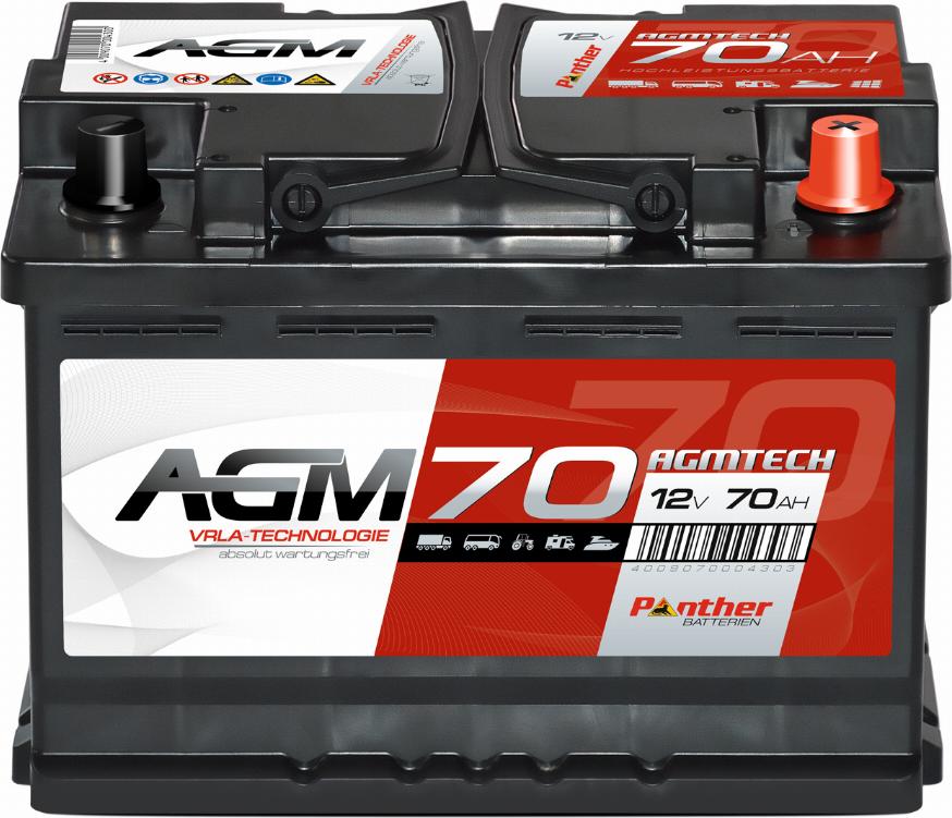 PANTHER SB.AGM70n - Стартерна акумуляторна батарея, АКБ avtolavka.club