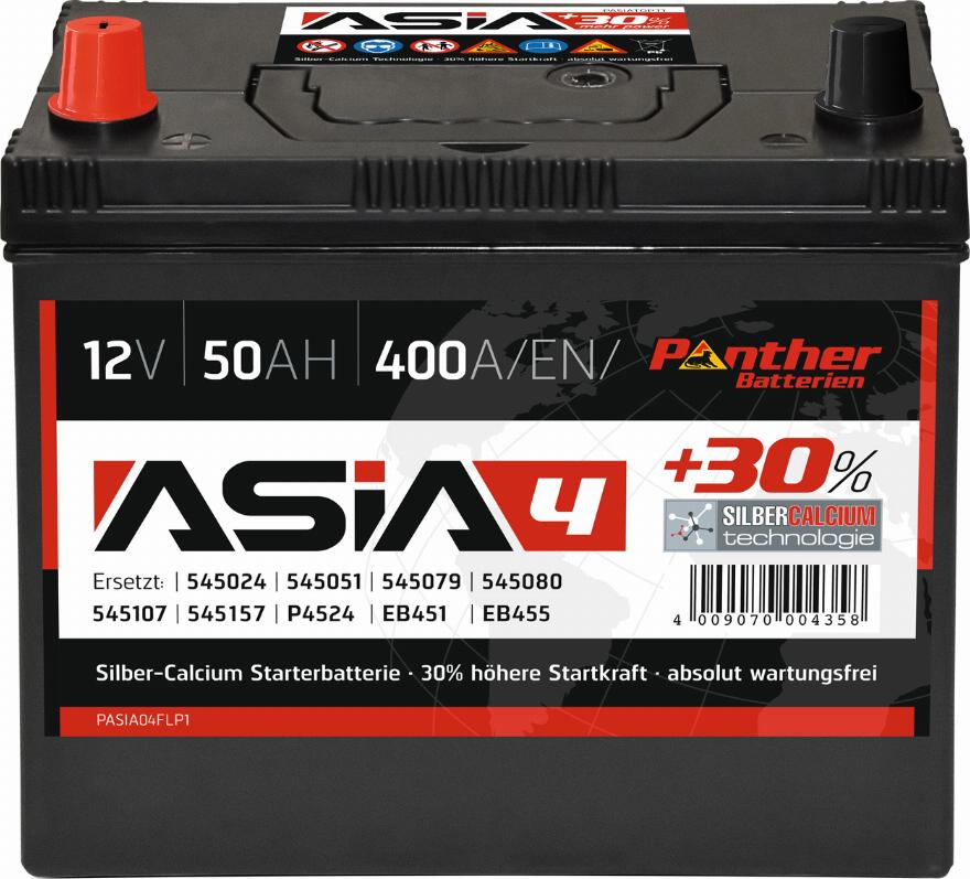 PANTHER SB.ASIA04 - Стартерна акумуляторна батарея, АКБ avtolavka.club