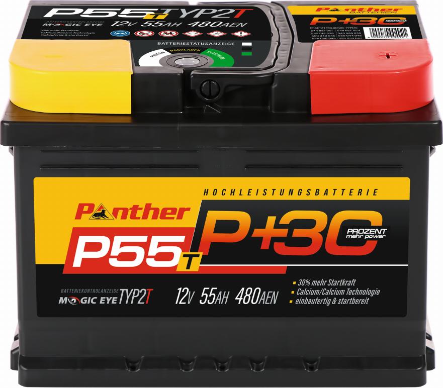 PANTHER SB.P55T - Стартерна акумуляторна батарея, АКБ avtolavka.club
