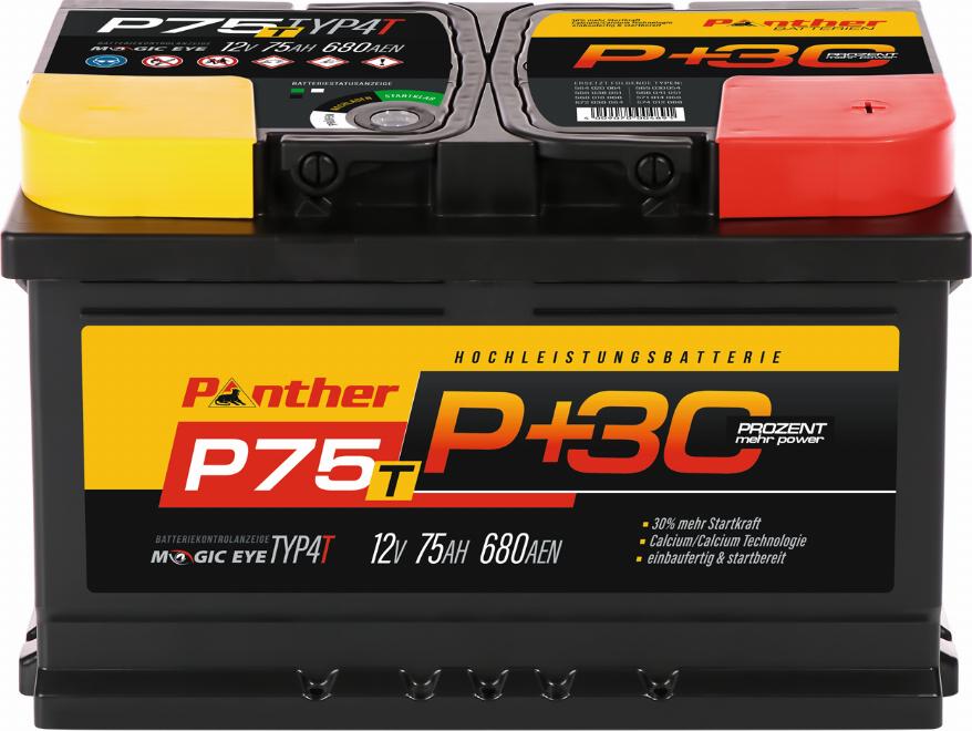 PANTHER SB.P75T - Стартерна акумуляторна батарея, АКБ avtolavka.club