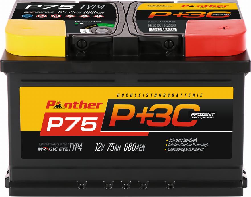 PANTHER SB.P75 - Стартерна акумуляторна батарея, АКБ avtolavka.club