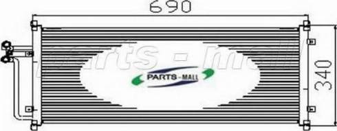 Parts-Mall PXNCP-003 - Конденсатор, кондиціонер avtolavka.club