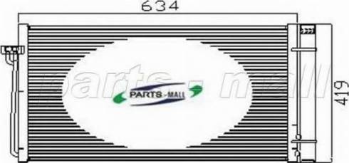 Parts-Mall PXNCV-006 - Конденсатор, кондиціонер avtolavka.club