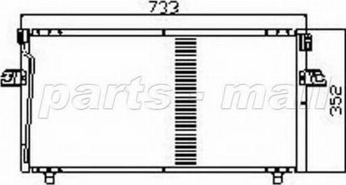 Parts-Mall PXNCW-002 - Конденсатор, кондиціонер avtolavka.club