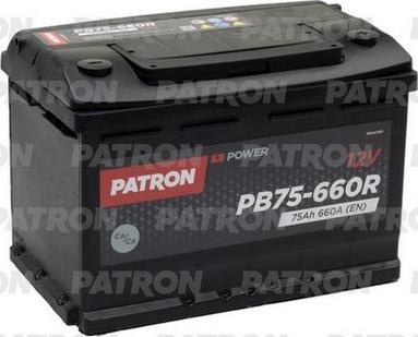 Patron PB75-660R - Стартерна акумуляторна батарея, АКБ avtolavka.club