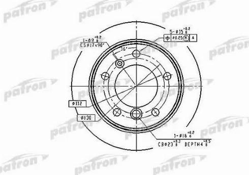 Patron PBD4087 - Гальмівний диск avtolavka.club