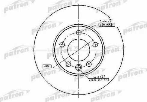 Patron PBD4308 - Гальмівний диск avtolavka.club