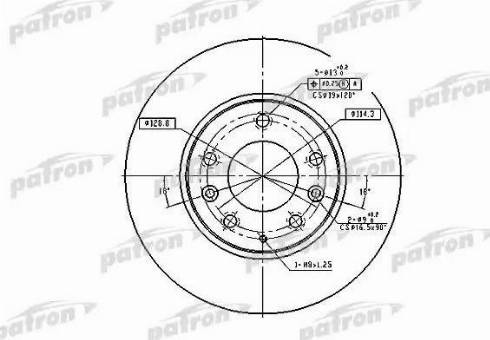 Patron PBD4386 - Гальмівний диск avtolavka.club