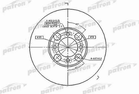 Patron PBD1998 - Гальмівний диск avtolavka.club