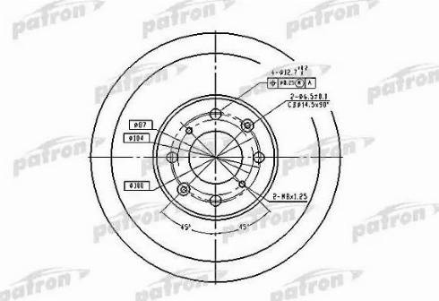 Patron PBD1436 - Гальмівний диск avtolavka.club