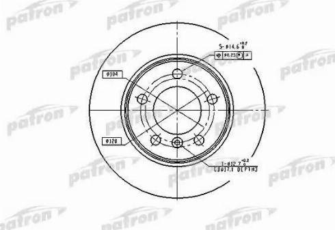 Patron PBD1539 - Гальмівний диск avtolavka.club