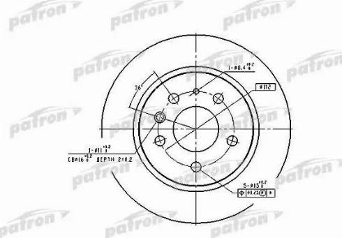 Patron PBD1574 - Гальмівний диск avtolavka.club