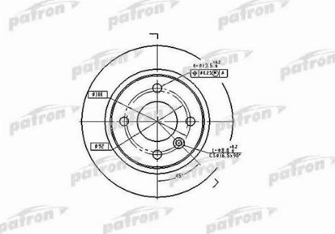 Patron PBD1696 - Гальмівний диск avtolavka.club