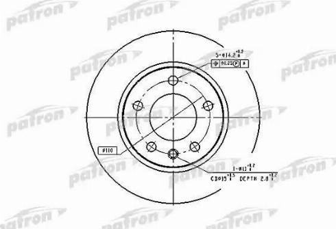 Patron PBD1614 - Гальмівний диск avtolavka.club