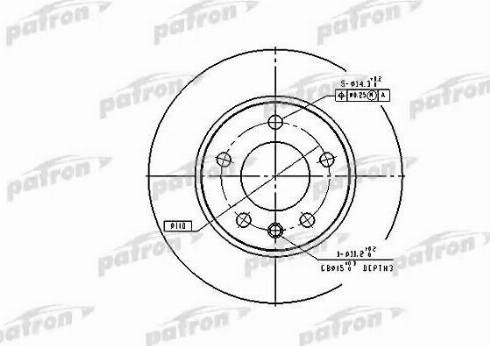 Patron PBD1612 - Гальмівний диск avtolavka.club