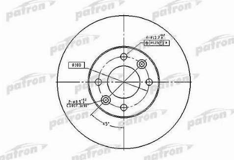 Patron PBD1032 - Гальмівний диск avtolavka.club