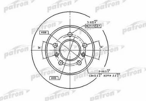 Patron PBD1029 - Гальмівний диск avtolavka.club