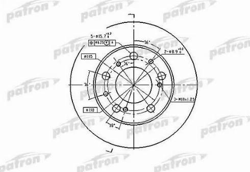 Patron PBD1118 - Гальмівний диск avtolavka.club