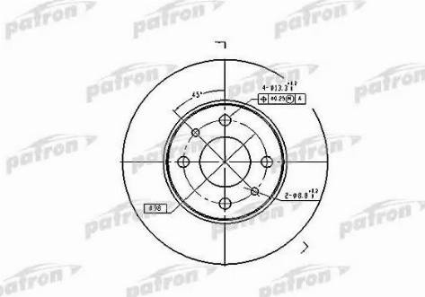 Patron PBD1745 - Гальмівний диск avtolavka.club