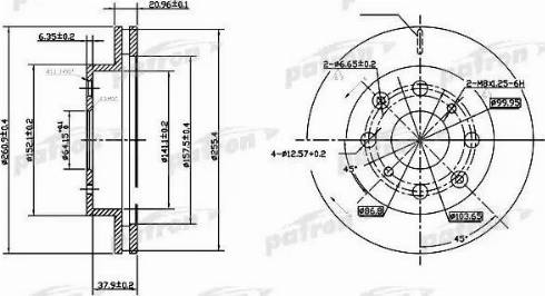 Patron PBD3021 - Гальмівний диск avtolavka.club