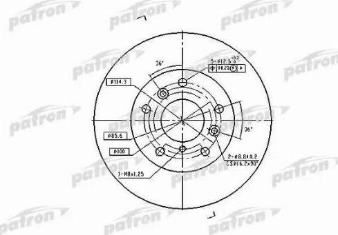 Patron PBD2571 - Гальмівний диск avtolavka.club