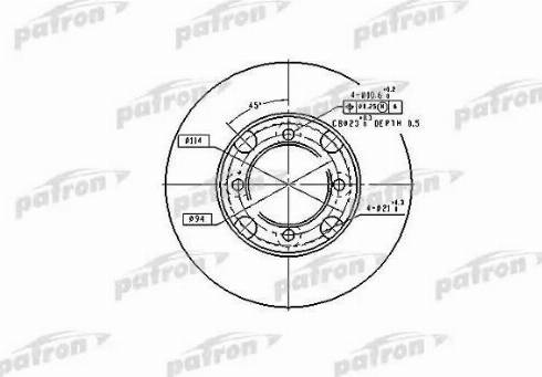 Patron PBD2572 - Гальмівний диск avtolavka.club