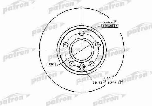 Patron PBD2809 - Гальмівний диск avtolavka.club