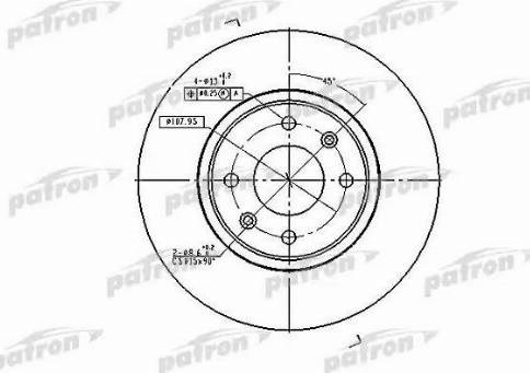 Patron PBD2796 - Гальмівний диск avtolavka.club