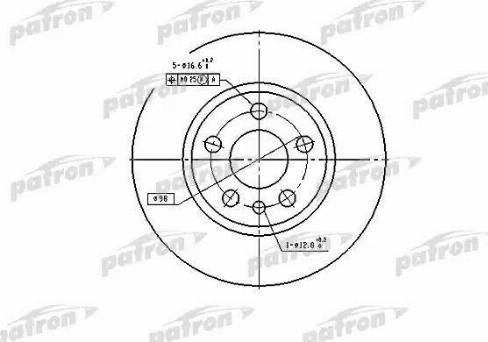 Patron PBD2754 - Гальмівний диск avtolavka.club