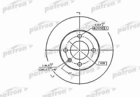 Patron PBD2780 - Гальмівний диск avtolavka.club