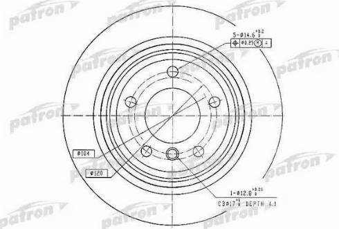 Patron PBD2783 - Гальмівний диск avtolavka.club