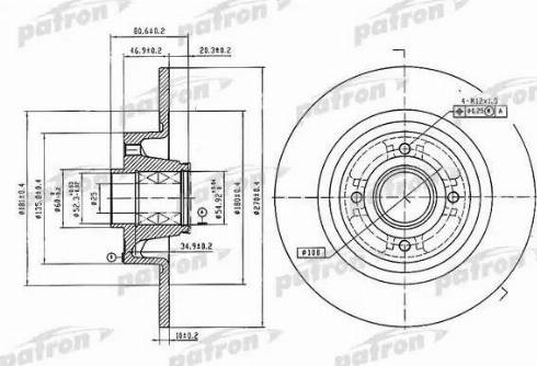 Patron PBD7018 - Гальмівний диск avtolavka.club