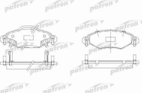 Patron PBP1513 - Гальмівні колодки, дискові гальма avtolavka.club