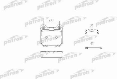 Patron PBP525 - Гальмівні колодки, дискові гальма avtolavka.club