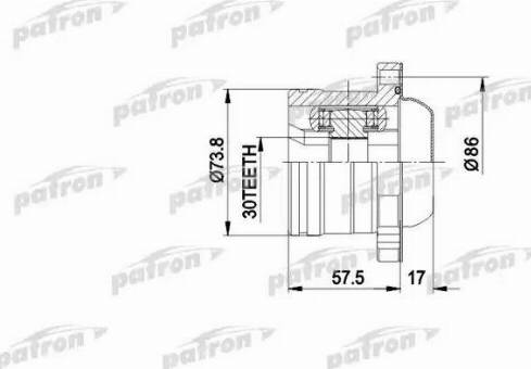 Patron PCV5002 - Шарнірний комплект, ШРУС, приводний вал avtolavka.club