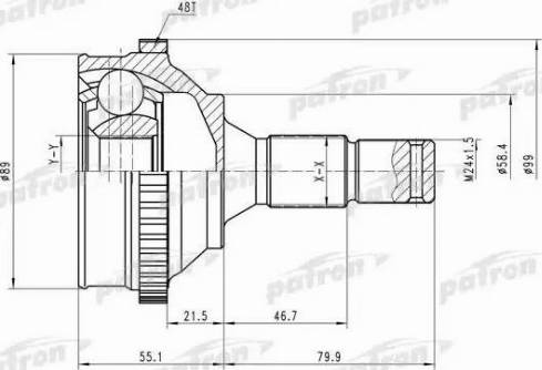 Patron PCV1585 - Шарнірний комплект, ШРУС, приводний вал avtolavka.club