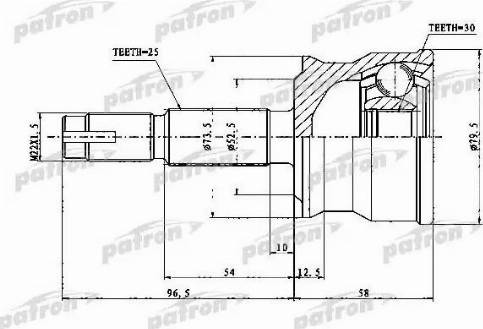 Patron PCV1766 - Шарнірний комплект, ШРУС, приводний вал avtolavka.club