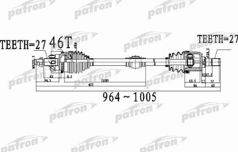 Patron PDS0491 - Приводний вал avtolavka.club