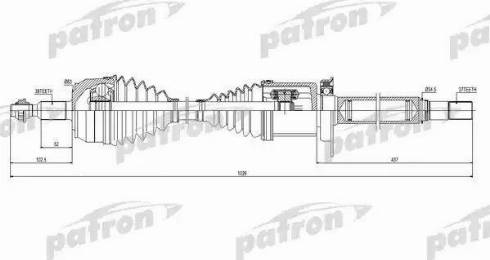 Patron PDS0444 - Приводний вал avtolavka.club