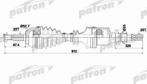 Patron PDS0436 - Приводний вал avtolavka.club