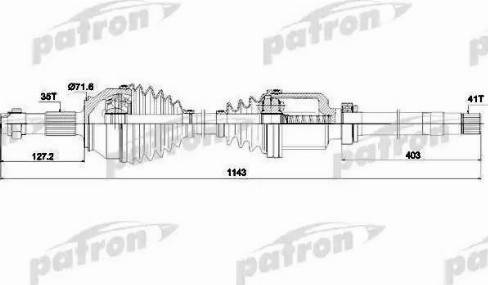 Patron PDS0425 - Приводний вал avtolavka.club